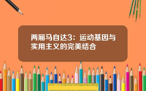 两厢马自达3：运动基因与实用主义的完美结合