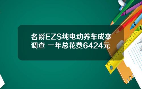 名爵EZS纯电动养车成本调查 一年总花费6424元