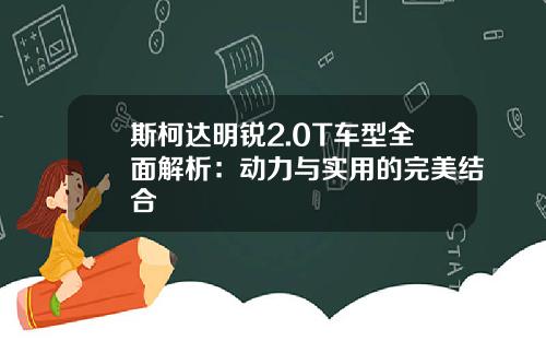 斯柯达明锐2.0T车型全面解析：动力与实用的完美结合