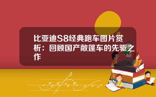 比亚迪S8经典跑车图片赏析：回顾国产敞篷车的先驱之作