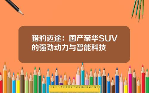 猎豹迈途：国产豪华SUV的强劲动力与智能科技