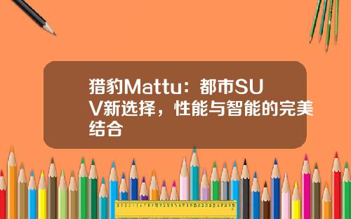 猎豹Mattu：都市SUV新选择，性能与智能的完美结合