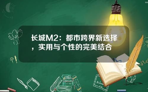 长城M2：都市跨界新选择，实用与个性的完美结合