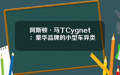 阿斯顿·马丁Cygnet：豪华品牌的小型车异类